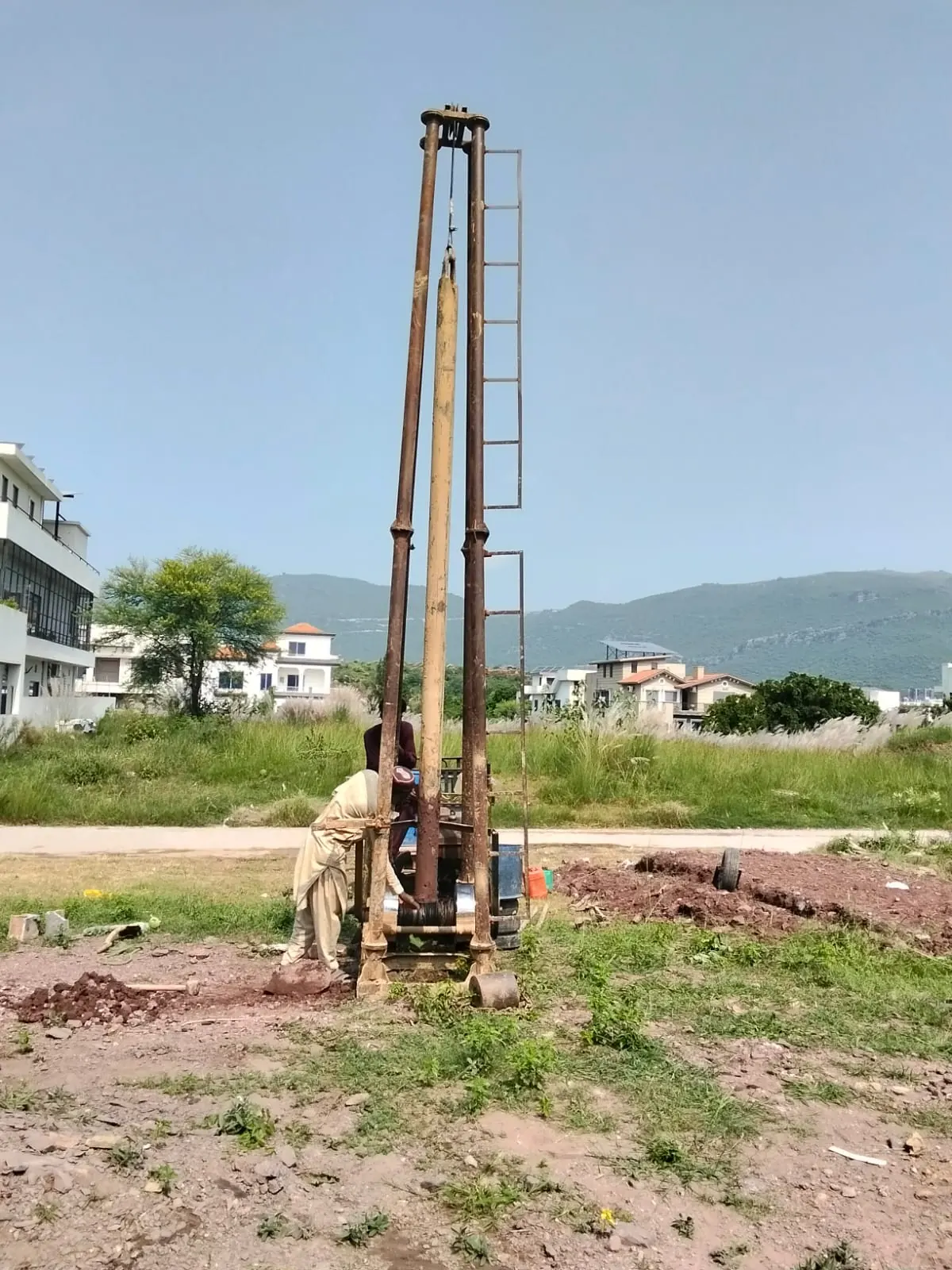 D-12, Islamabad geotechnical drilling field photograph 1