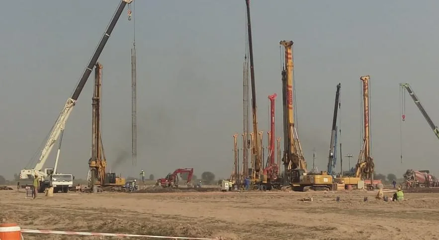 Power plant piling